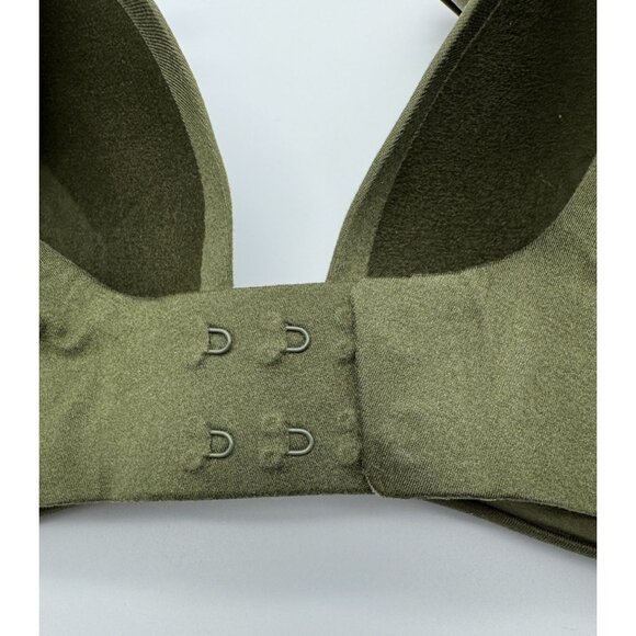 Victoria's Secret Lined Demi Bra Olive Army Green Underwire Back Closure 34DD - Picture 3 of 6